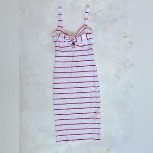 Forever 21 Striped Midi Bodycon Dress S